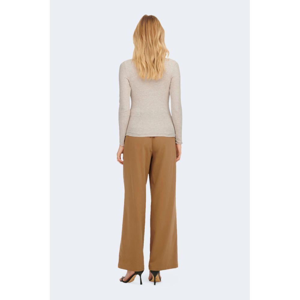 Only Beige Polyester Turtleneck ON-3669300127-XL
