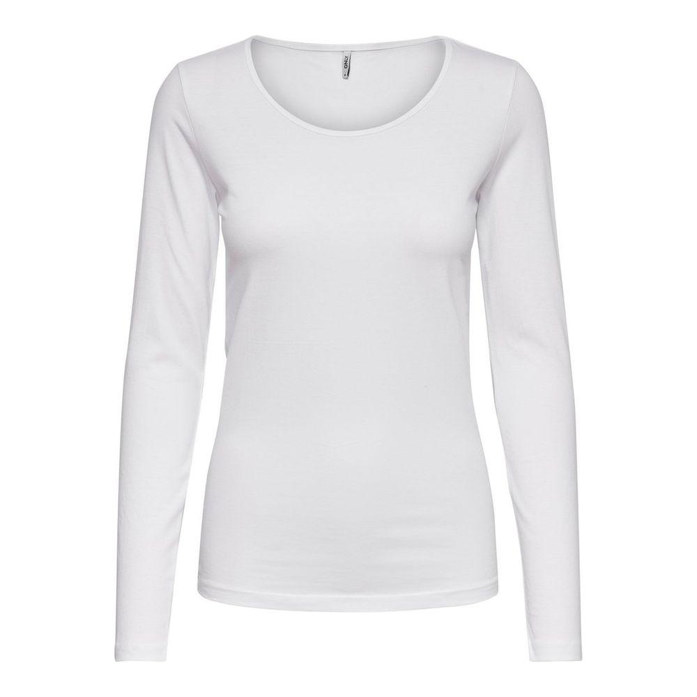 Only White Cotton Tops & T-Shirt Only Light Gray