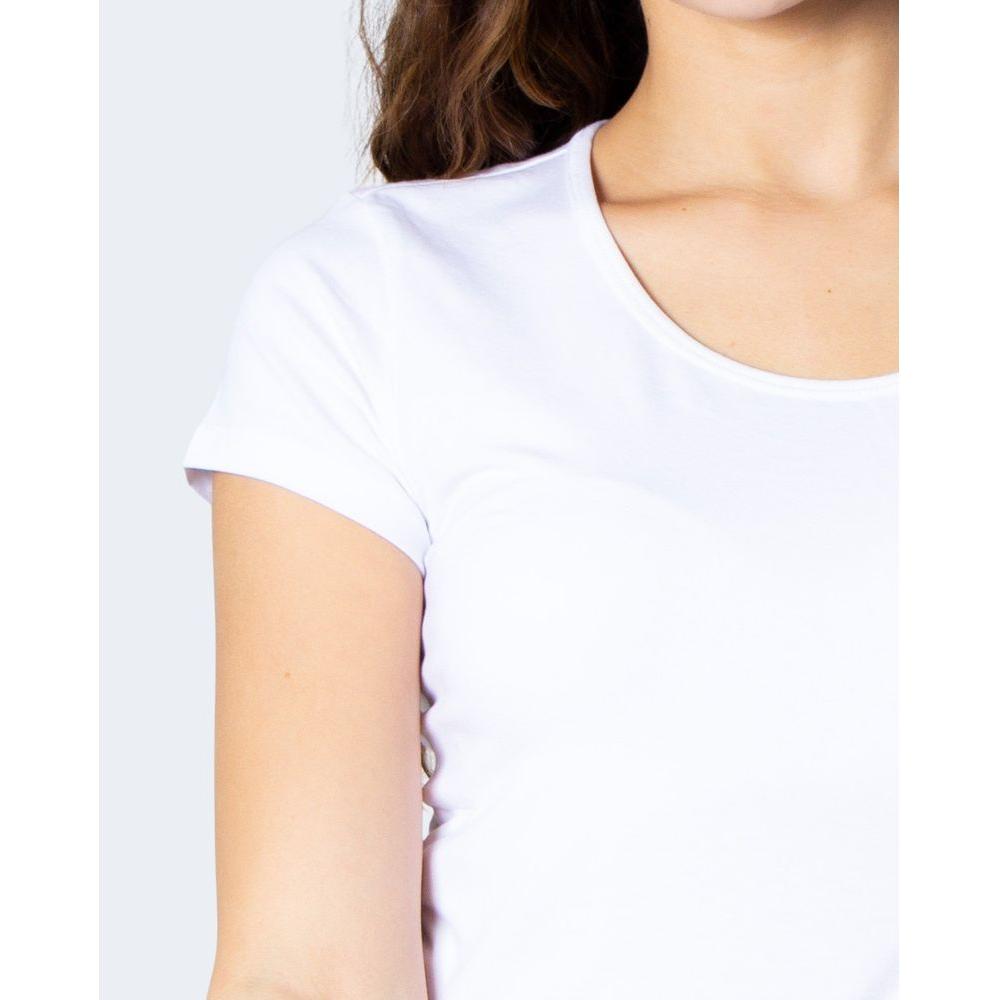 Only White Cotton Tops & T-Shirt Only Misty Rose