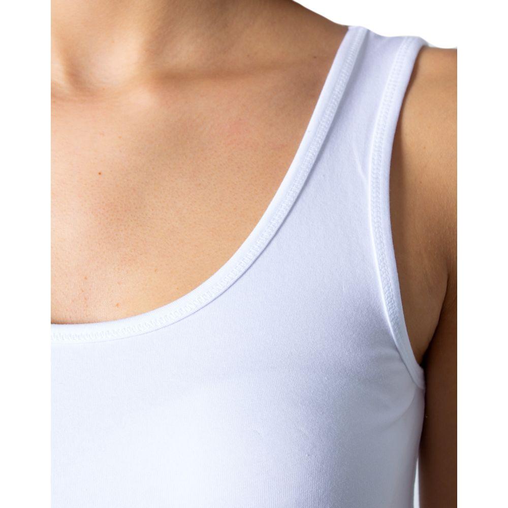 Only White Cotton Tops & T-Shirt Only Light Gray