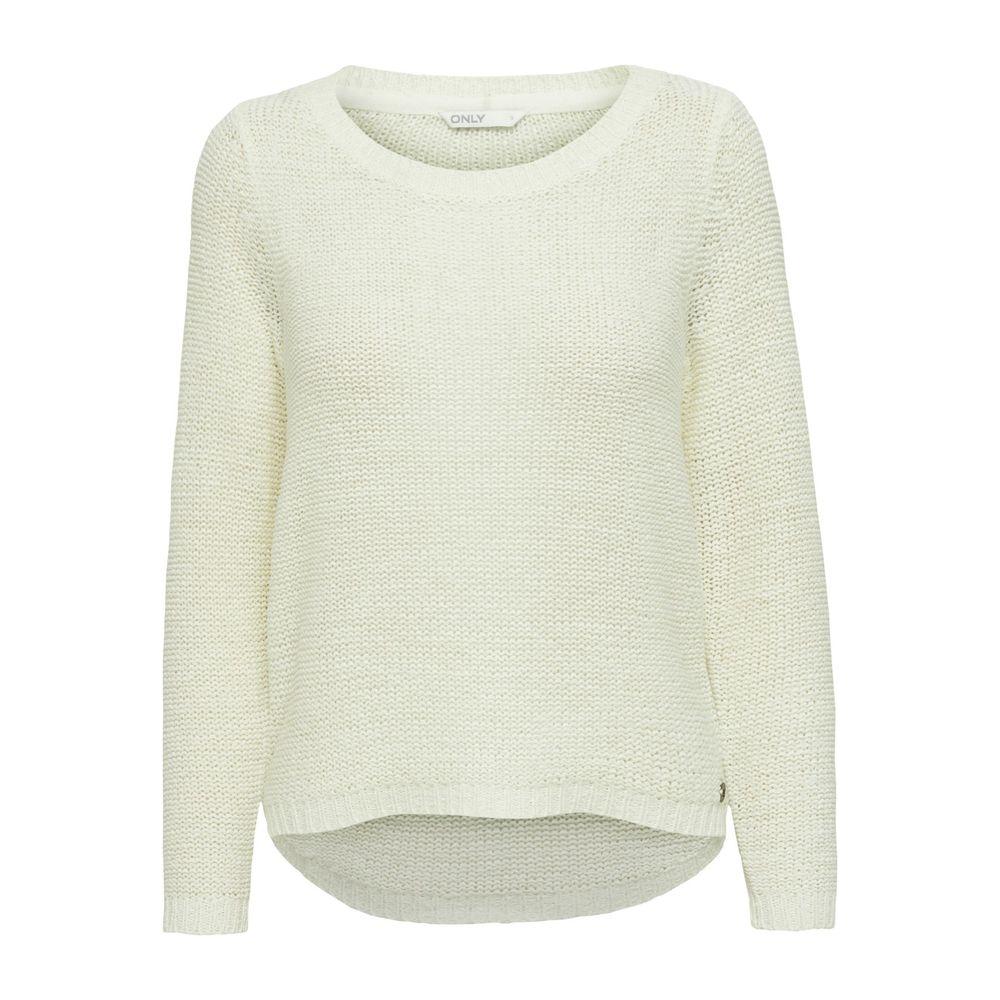Only White Polyester Sweater Only Light Gray
