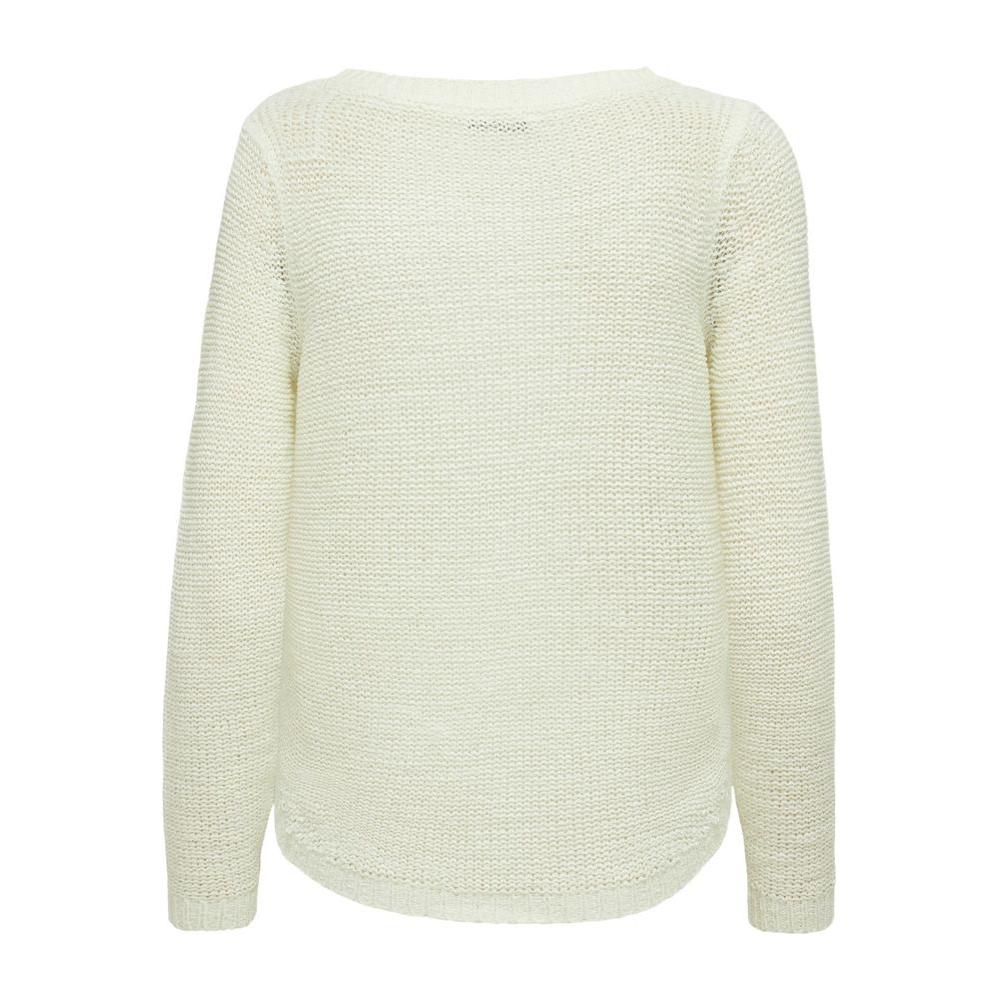Only White Polyester Sweater Only Light Gray
