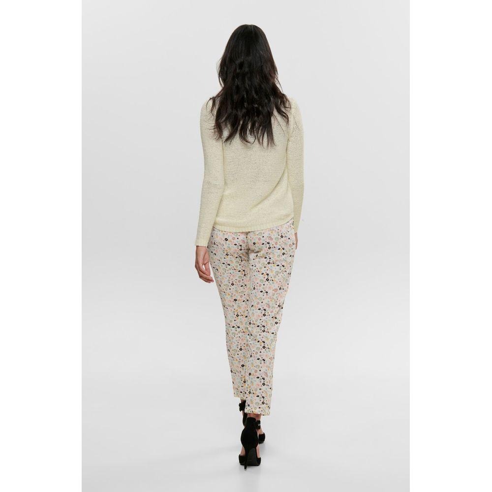 Only White Polyester Sweater Only Light Gray