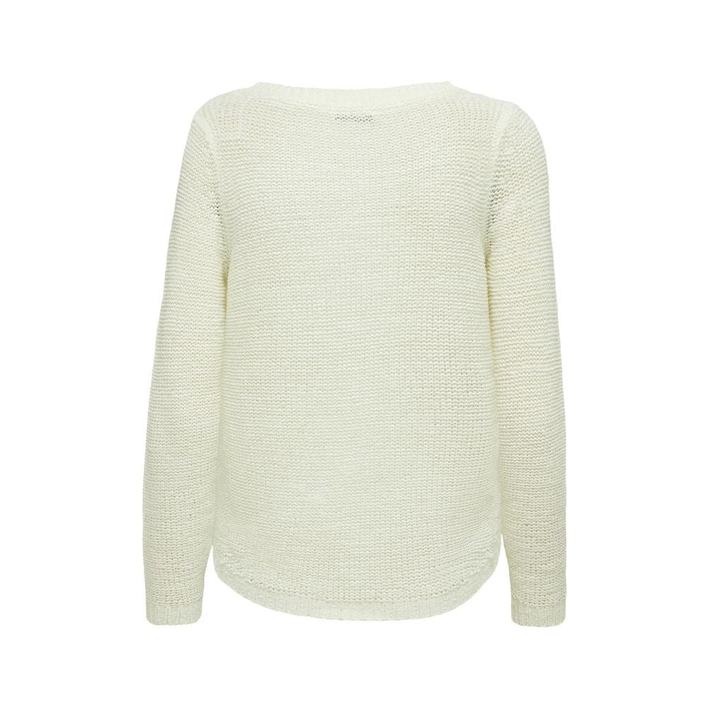 Only White Polyester Sweater Only Light Gray