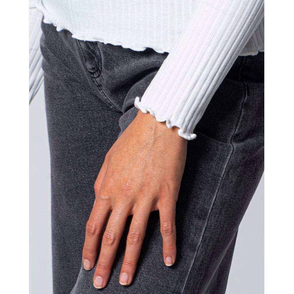 Only White Polyester Sweater Only Light Gray