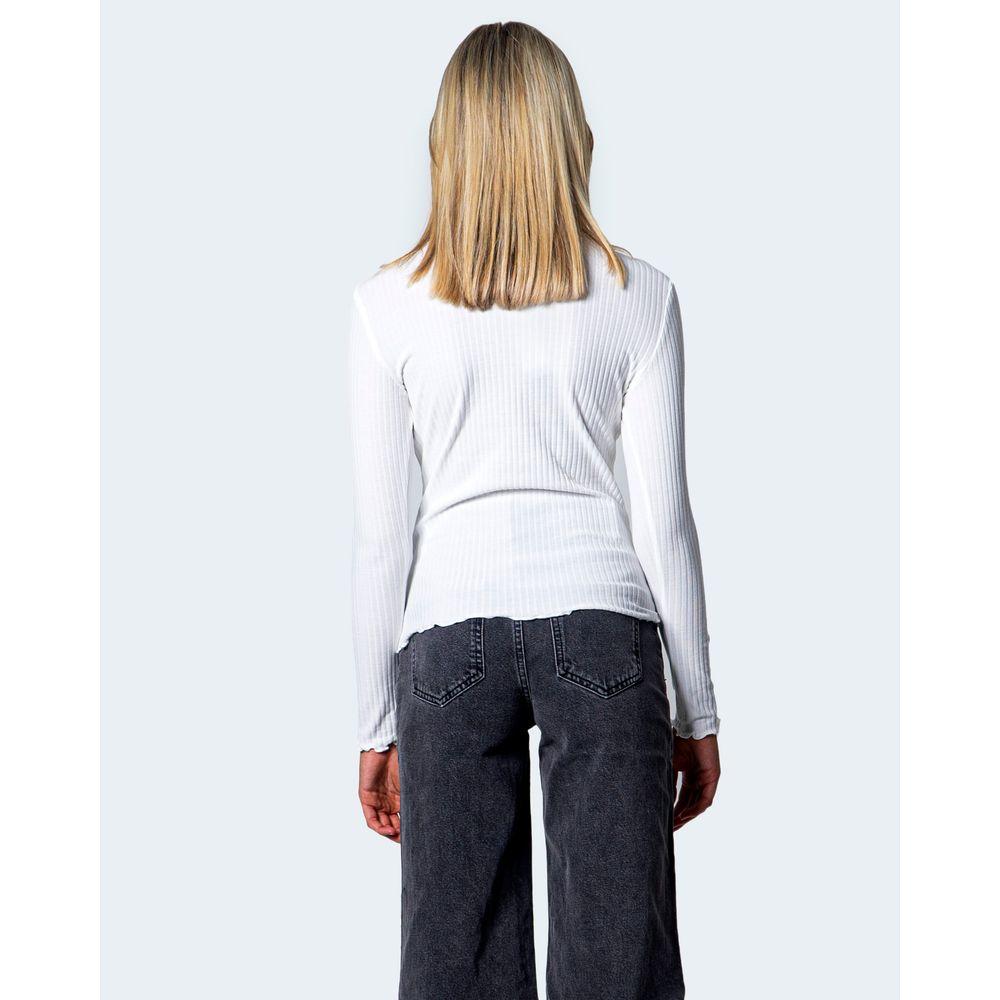 Only White Polyester Sweater Only Lavender