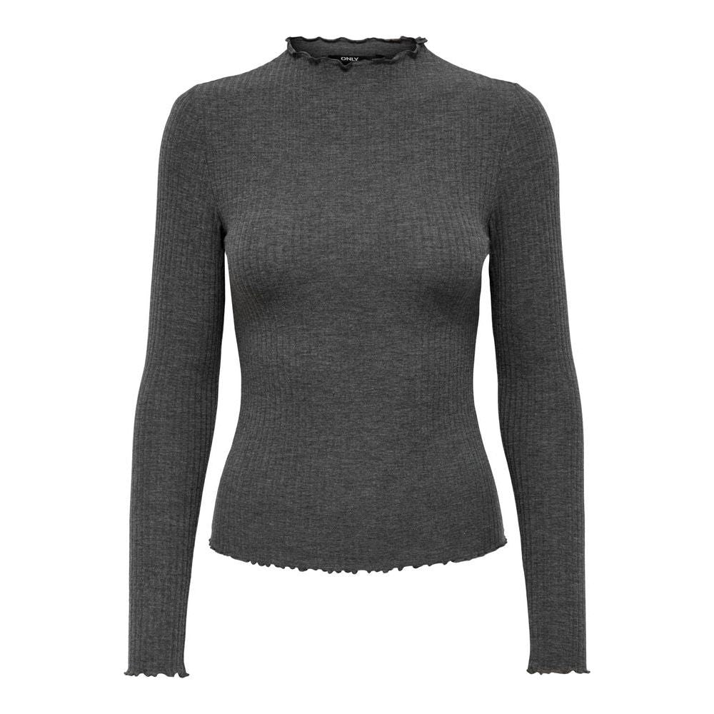 Only Gray Polyester Sweater Only Dark Slate Gray