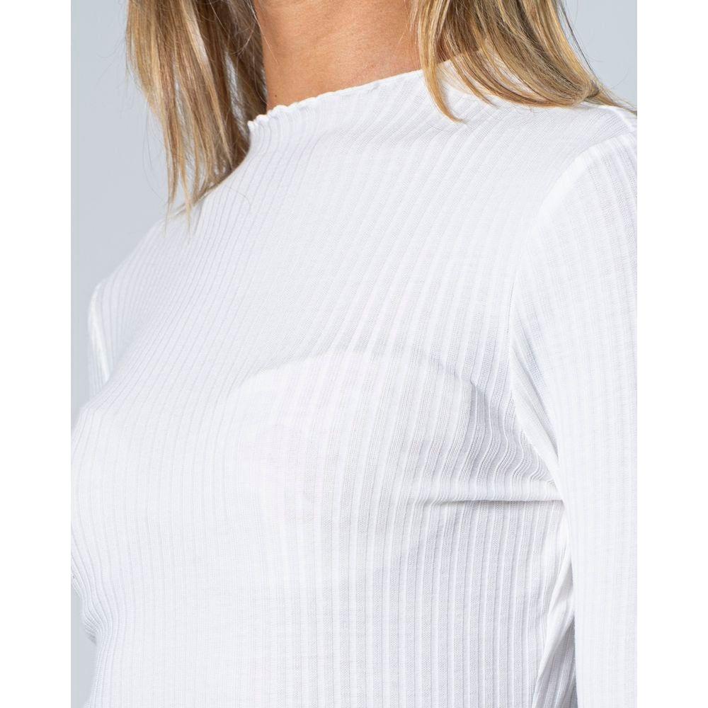 Only White Polyester Sweater Only Lavender