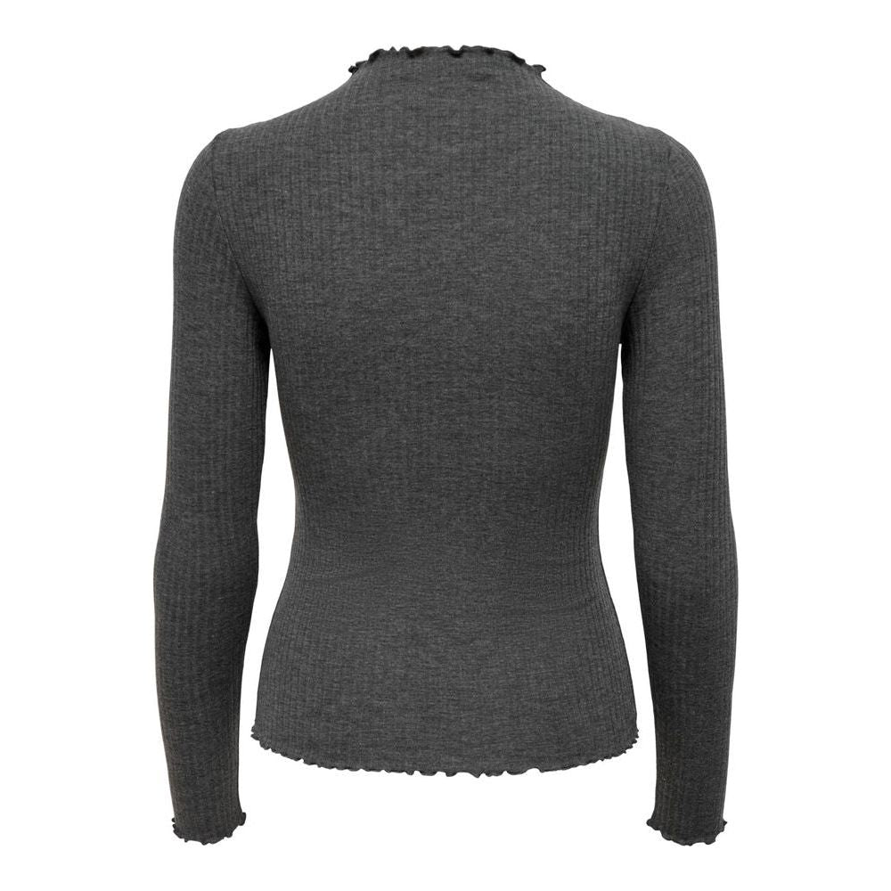 Only Gray Polyester Sweater Only Dark Slate Gray