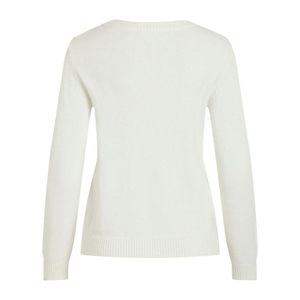 Vila Clothes White Viscose Sweater Vila Clothes Beige