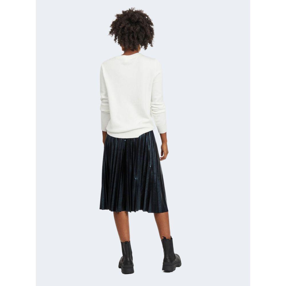 Vila Clothes White Viscose Sweater Vila Clothes Lavender