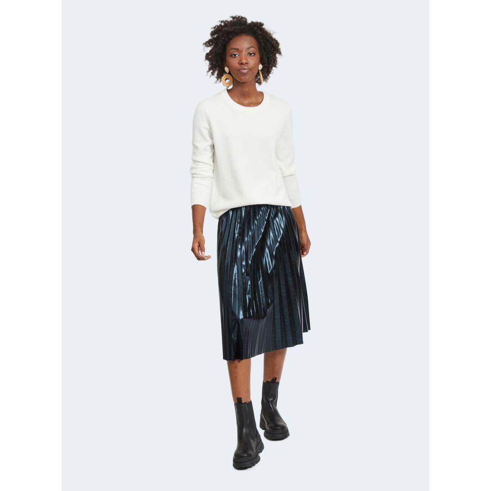 Vila Clothes White Viscose Sweater Vila Clothes Lavender