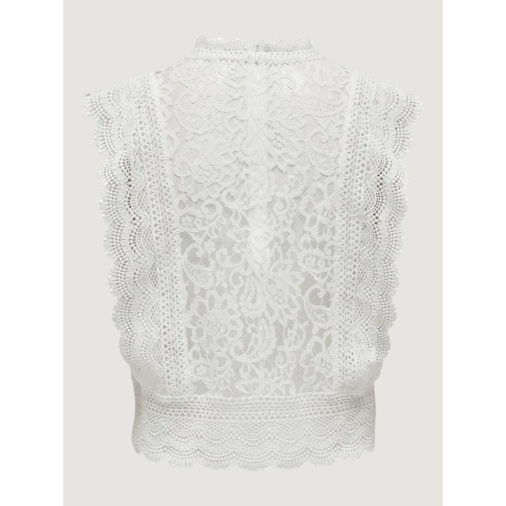Only White Nylon Tops & T-Shirt Only Light Gray