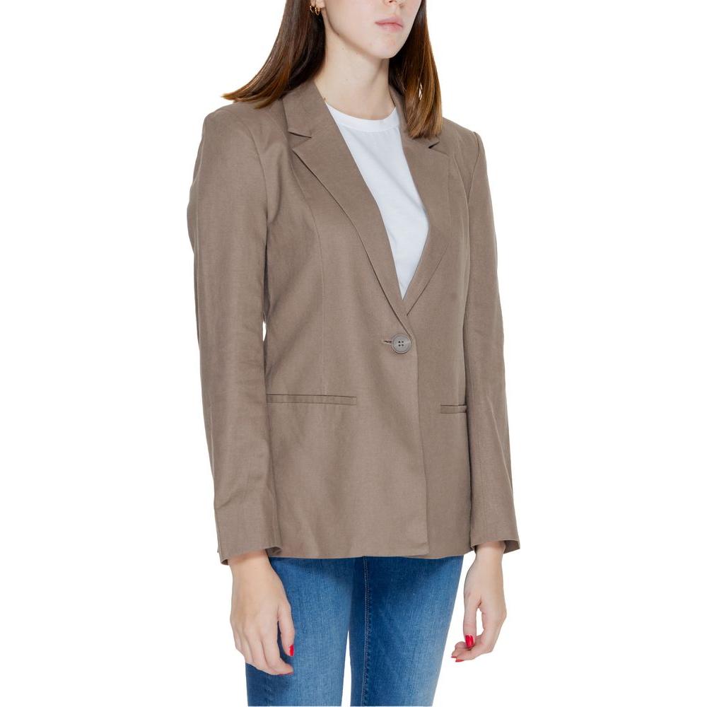 Only Brown Linen Suits & Blazer Only Slate Gray