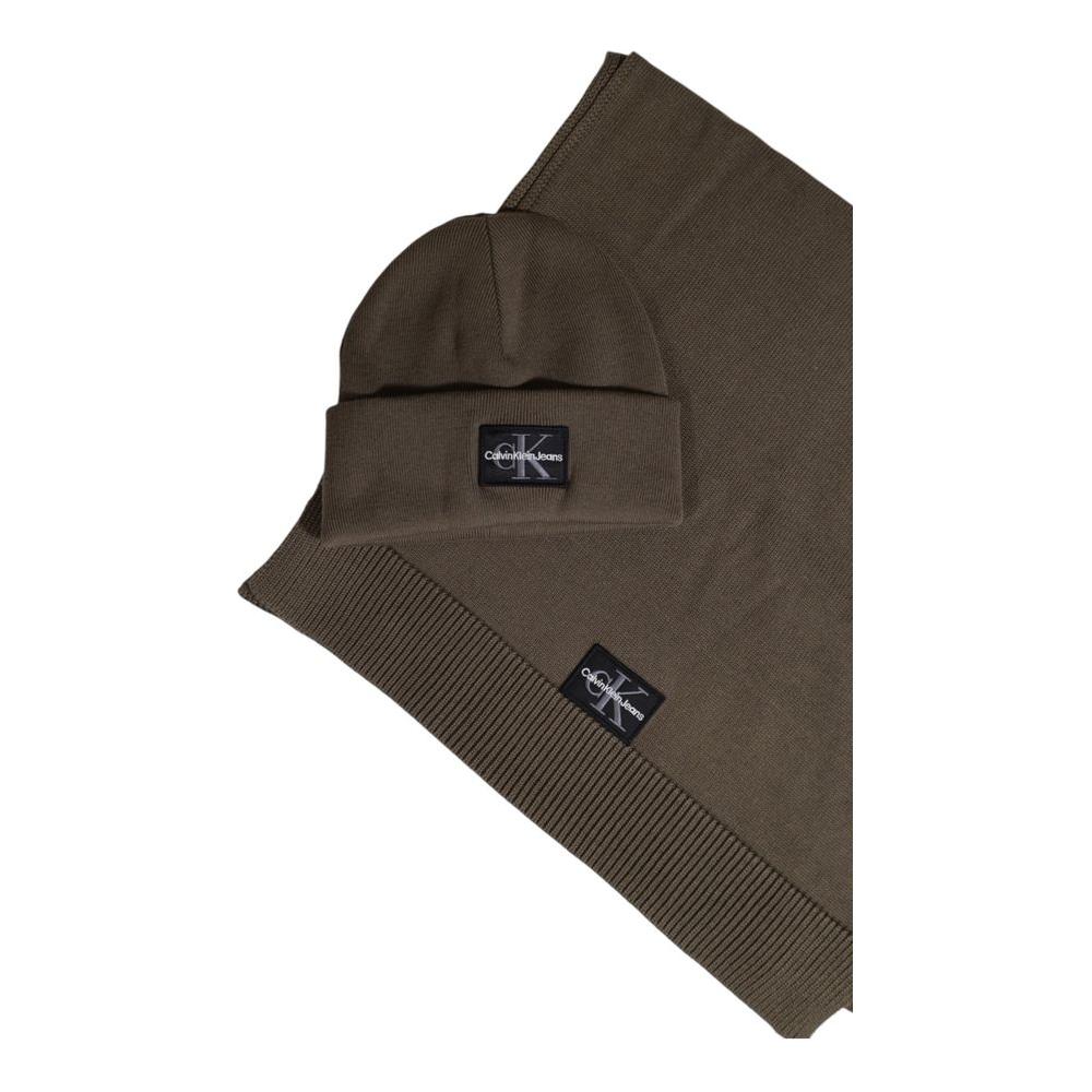 Calvin Klein Jeans Brown Cotton Scarf Calvin Klein Jeans Dark Slate Gray