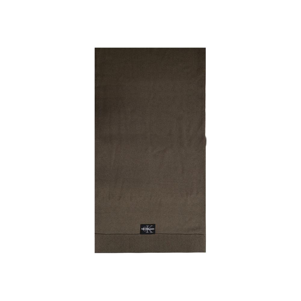 Calvin Klein Jeans Brown Cotton Scarf Calvin Klein Jeans Dark Slate Gray