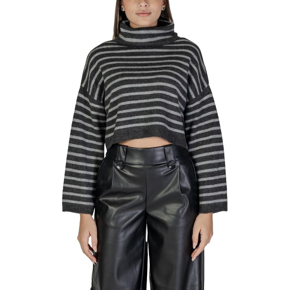 Only Gray Acrylic Sweater Only Dark Slate Gray