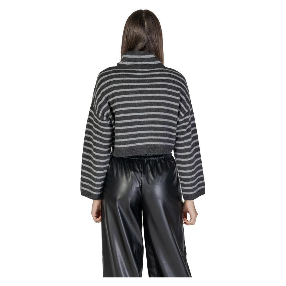 Only Gray Acrylic Sweater Only Dark Slate Gray