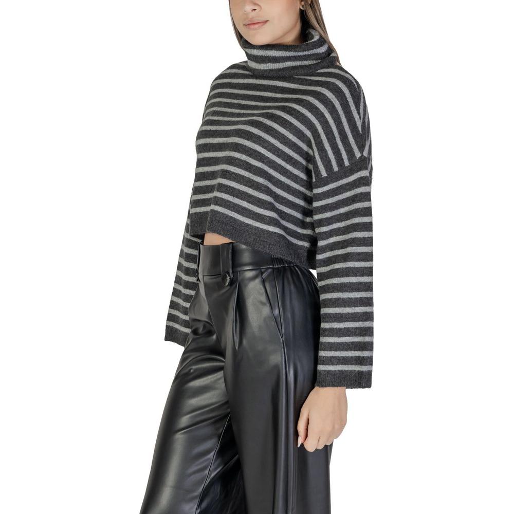 Only Gray Acrylic Sweater Only Dark Slate Gray
