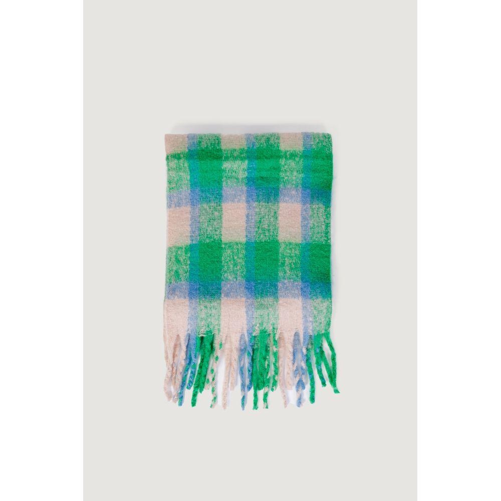 Only Green Polyester Scarf Only Light Gray