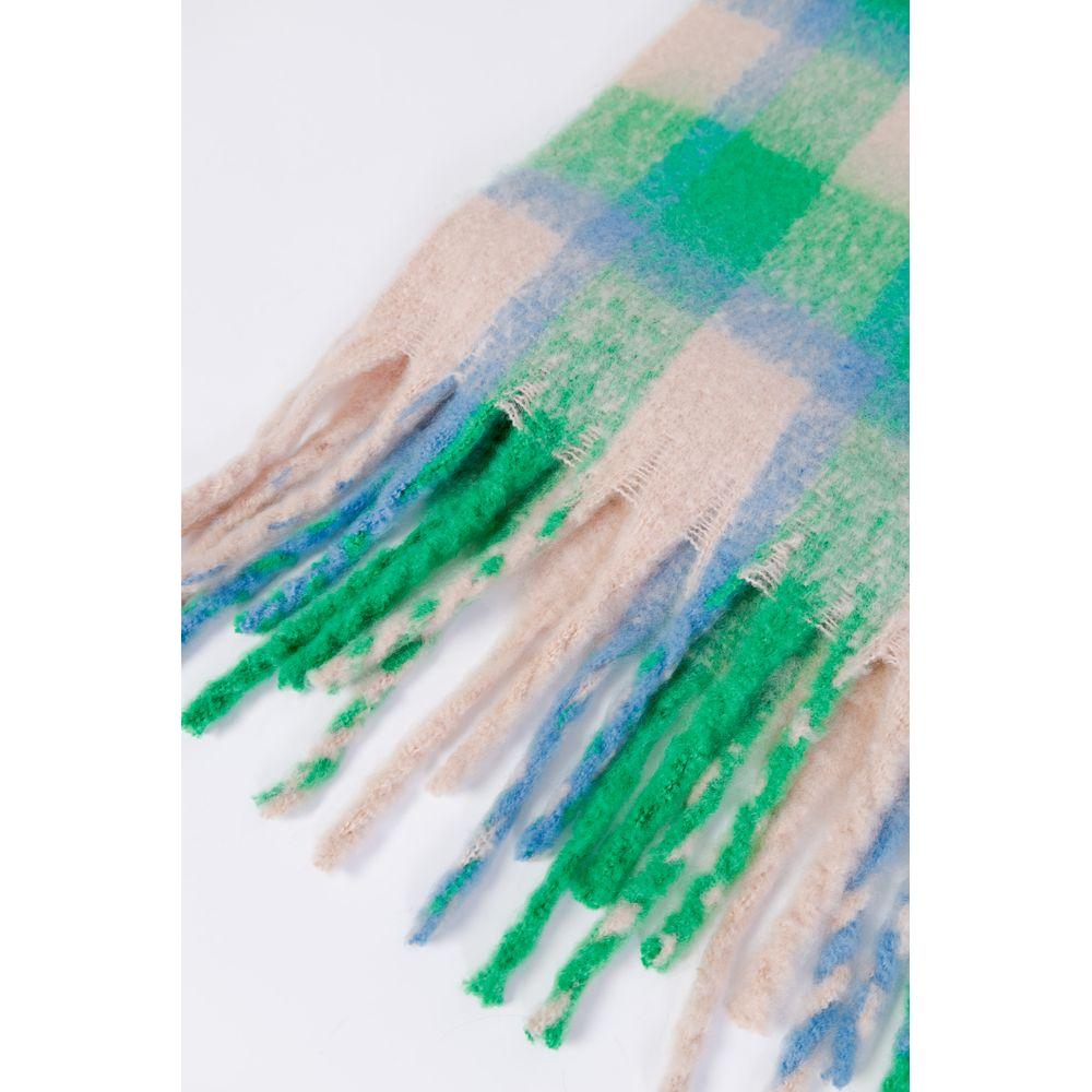Only Green Polyester Scarf Only Light Gray