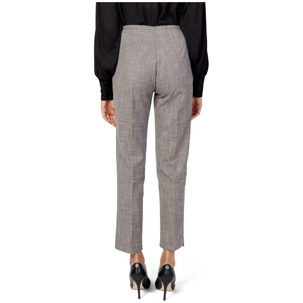 Sandro Ferrone Gray Polyester Jeans & Pant Sandro Ferrone Light Slate Gray