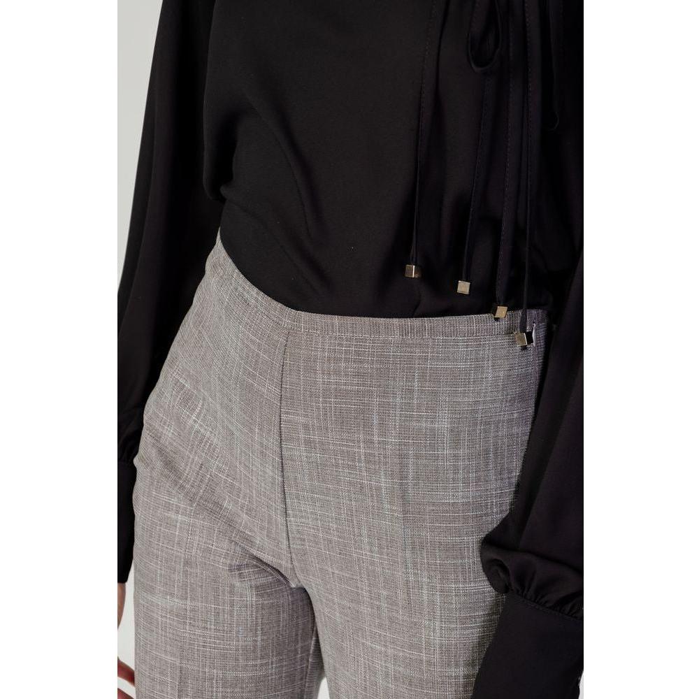 Sandro Ferrone Gray Polyester Jeans & Pant Sandro Ferrone Dark Gray