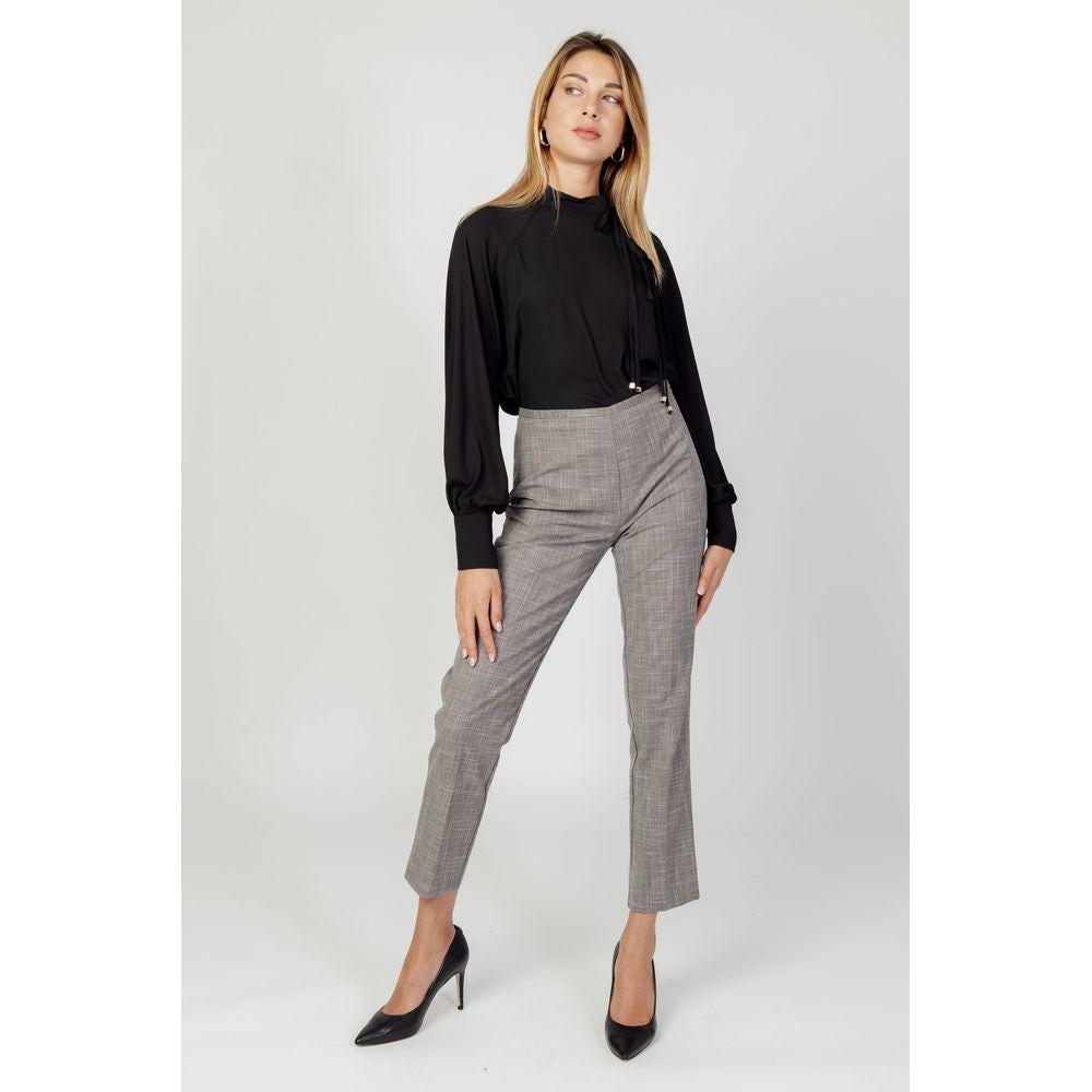 Sandro Ferrone Gray Polyester Jeans & Pant Sandro Ferrone Light Gray