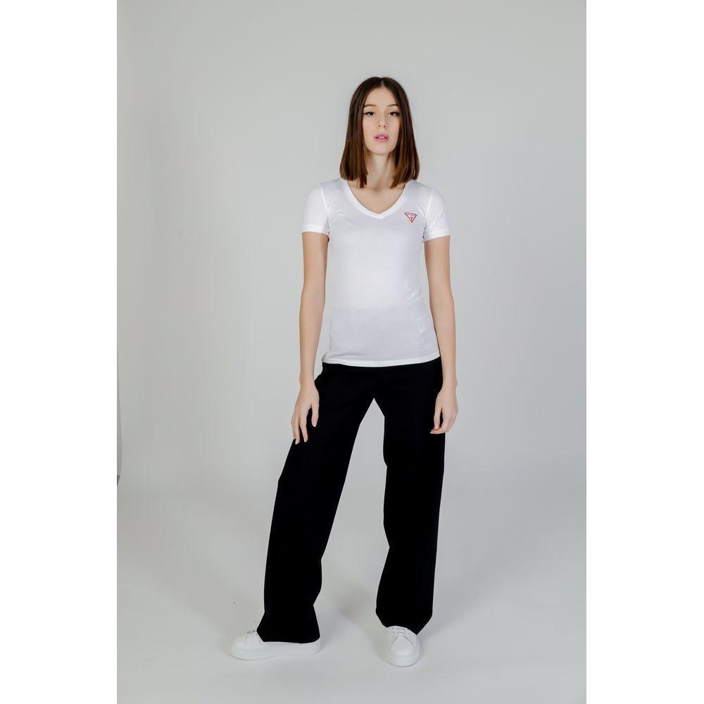 Guess White Cotton Tops & T-Shirt Guess Gray