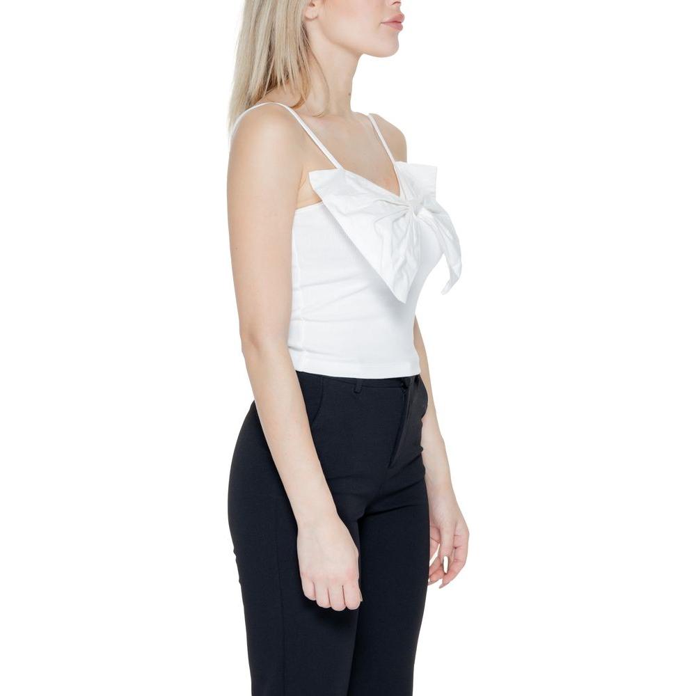 Only White Organic Cotton Tops & T-Shirt Only Black