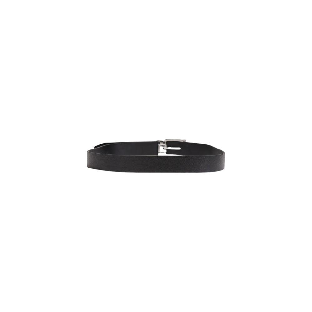 Guess Black Leather Belt Guess Dark Slate Gray