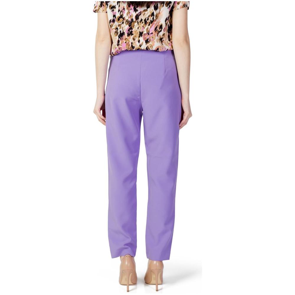 Only Purple Polyester Jeans & Pant Only Dark Gray