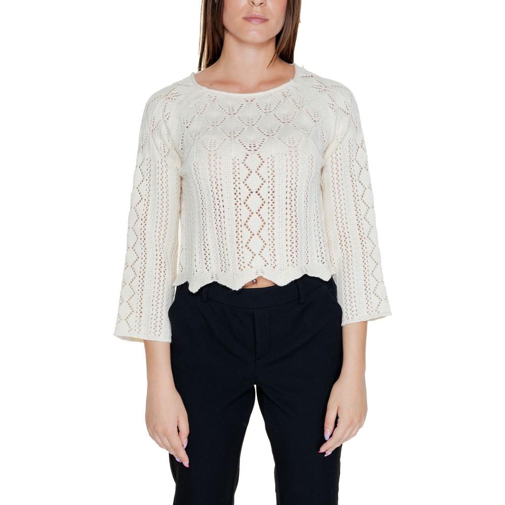 Vero Moda Vero Moda Beige Cotton Tops & T-Shirt VE-14543400127-IT40|S 1728,71956299936,Beige,Clothing,IT40|S,IT42|M,IT44|L,New with tags,Tops & T-Shirts - Women - Clothing,Vero Moda,Women,Women - Clothing