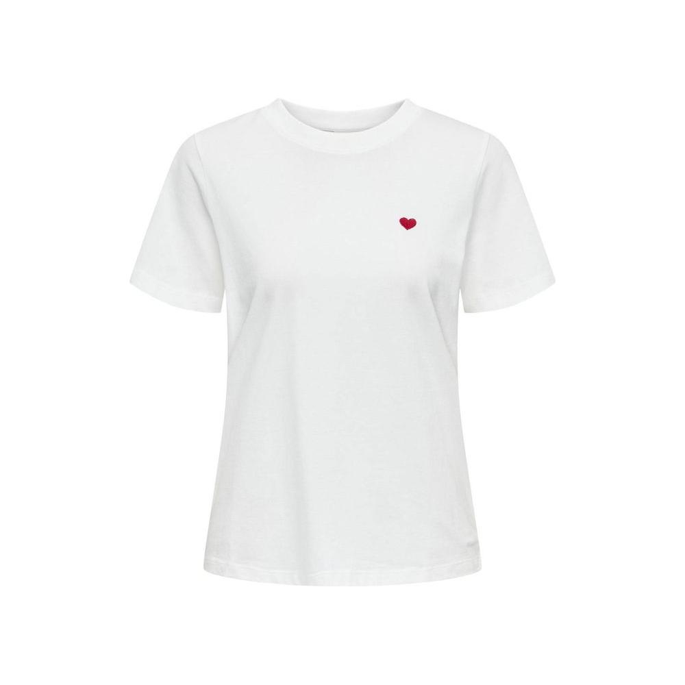 Jacqueline De Yong White Cotton Tops & T-Shirt Jacqueline De Yong Lavender