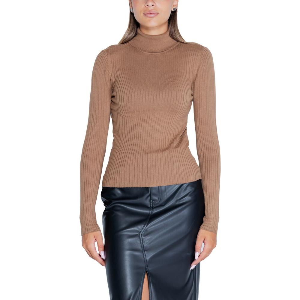 Jacqueline De Yong Brown Viscose Tops & T-Shirt Jacqueline De Yong Rosy Brown