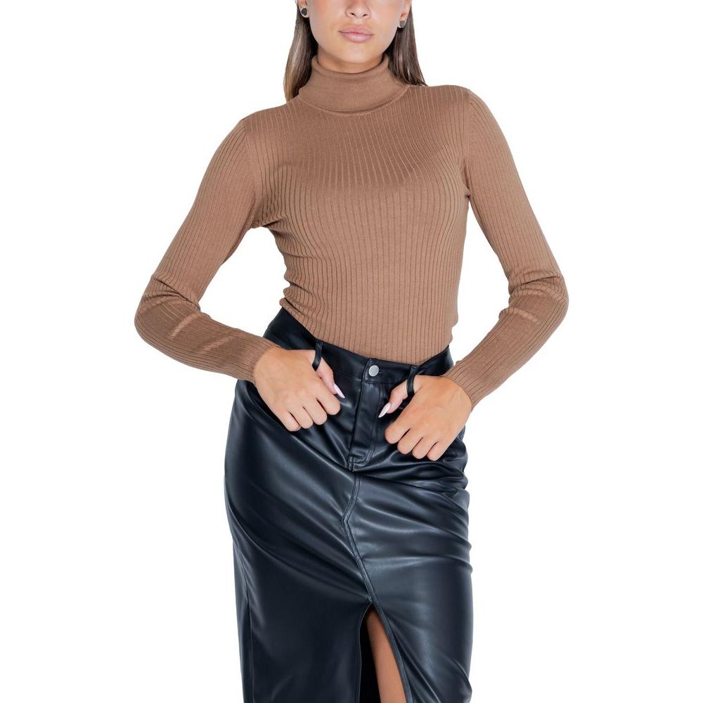 Jacqueline De Yong Brown Viscose Tops & T-Shirt Jacqueline De Yong Rosy Brown