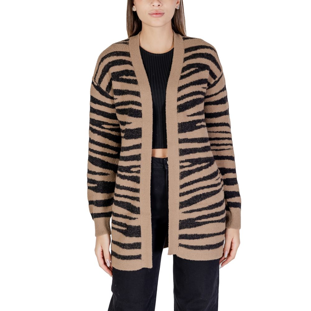 Jacqueline De Yong Brown Nylon Cardigan Jacqueline De Yong Black