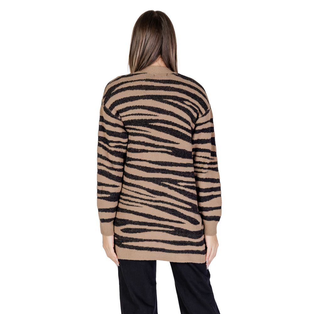 Jacqueline De Yong Brown Nylon Cardigan Jacqueline De Yong Rosy Brown