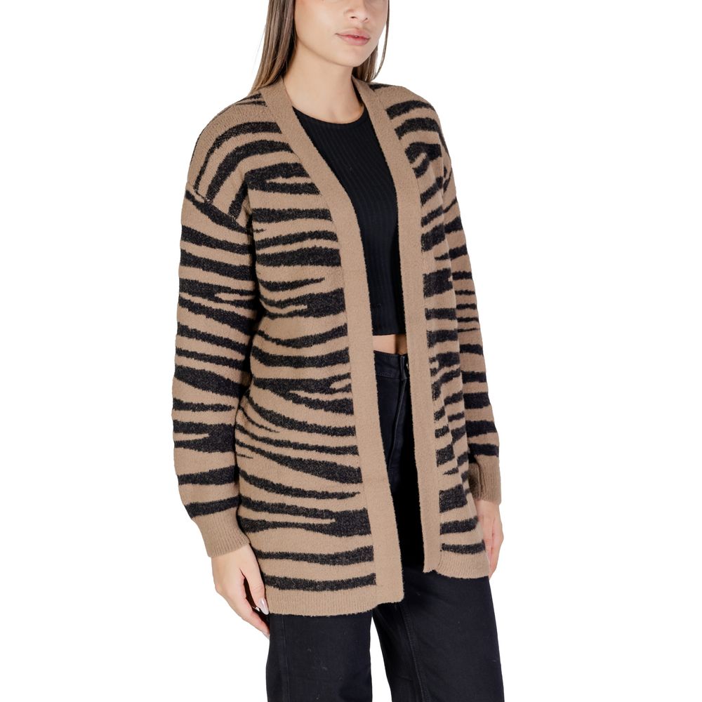 Jacqueline De Yong Brown Nylon Cardigan Jacqueline De Yong Rosy Brown