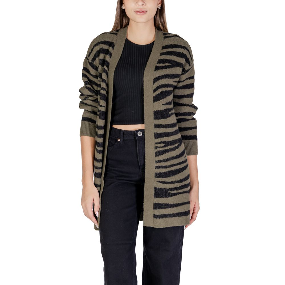 Jacqueline De Yong Green Nylon Cardigan Jacqueline De Yong Black