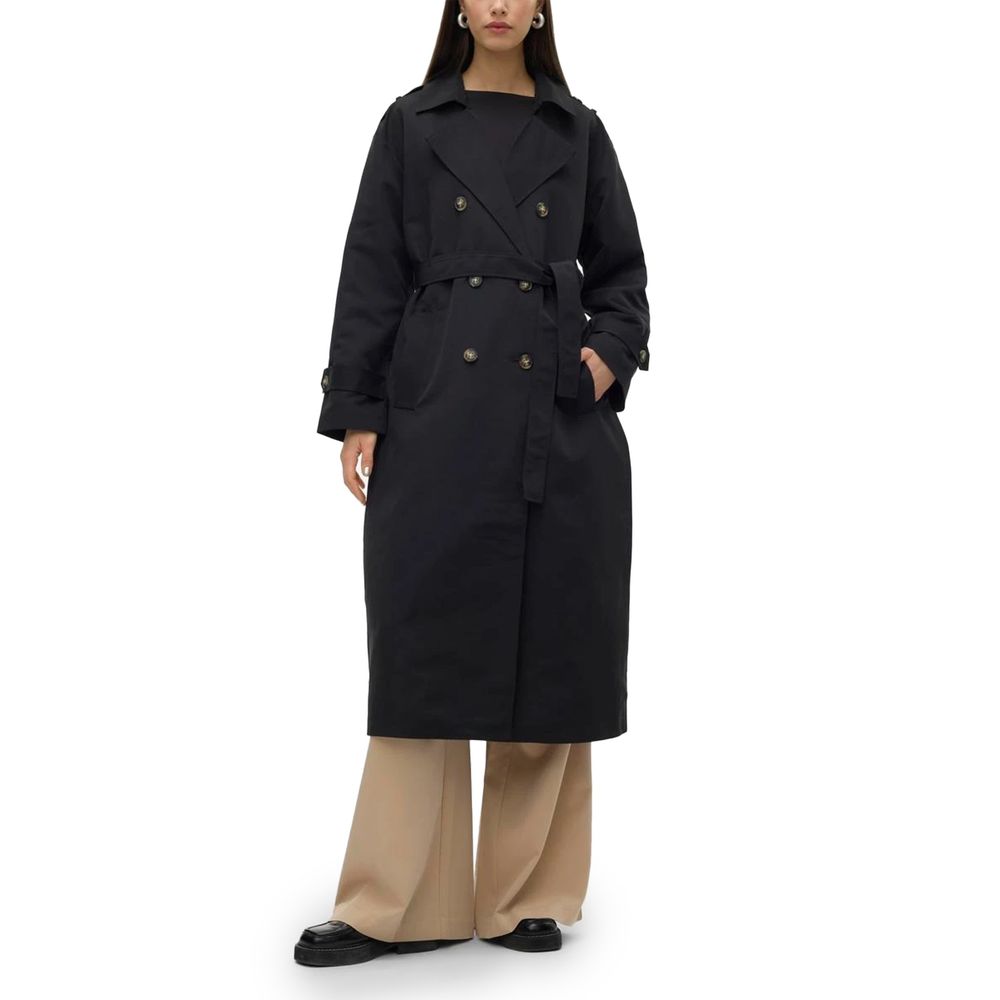 Vero Moda Black Polyester Jackets & Coat Vero Moda Dark Gray