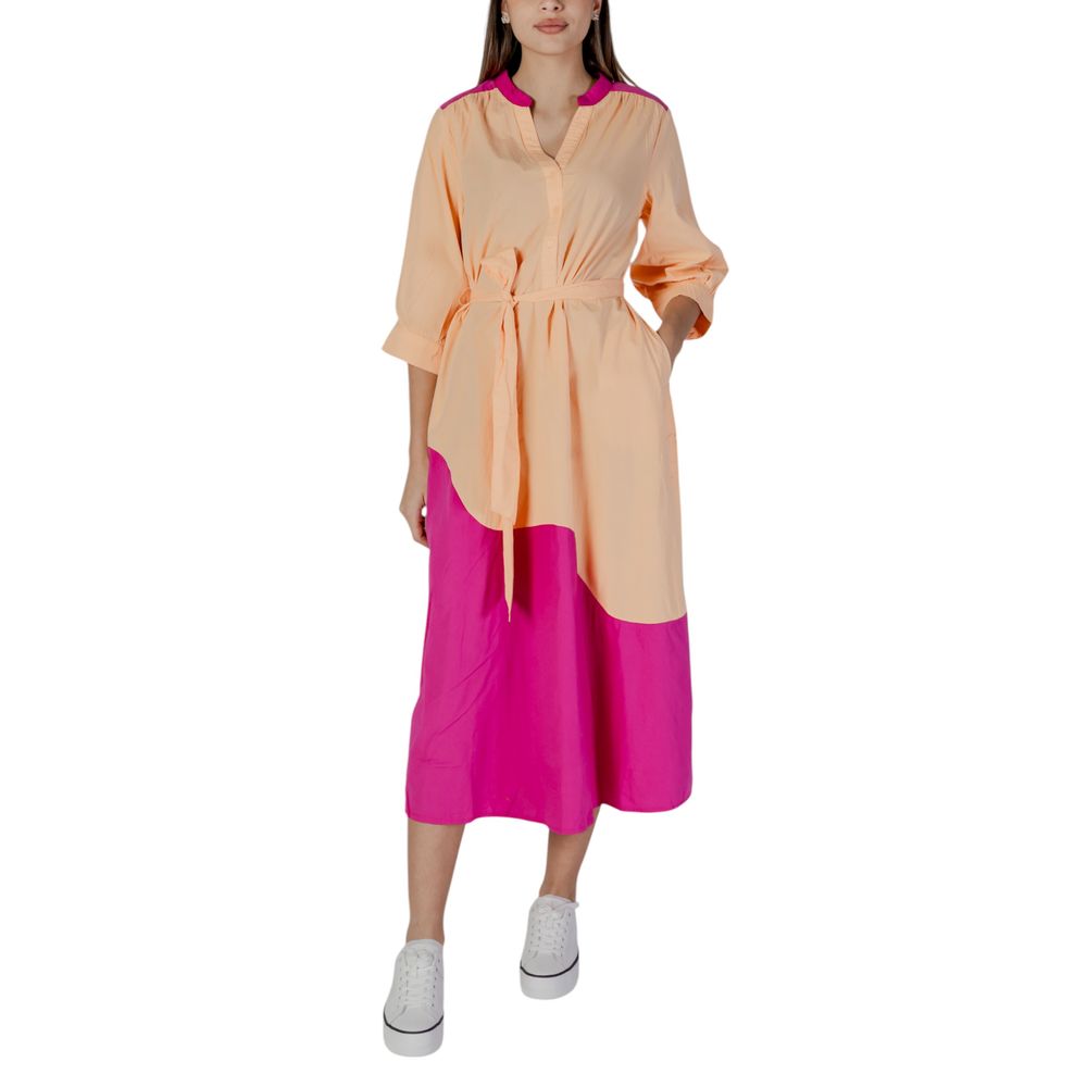 B.Young Orange Cotton Dress B.Young Tan