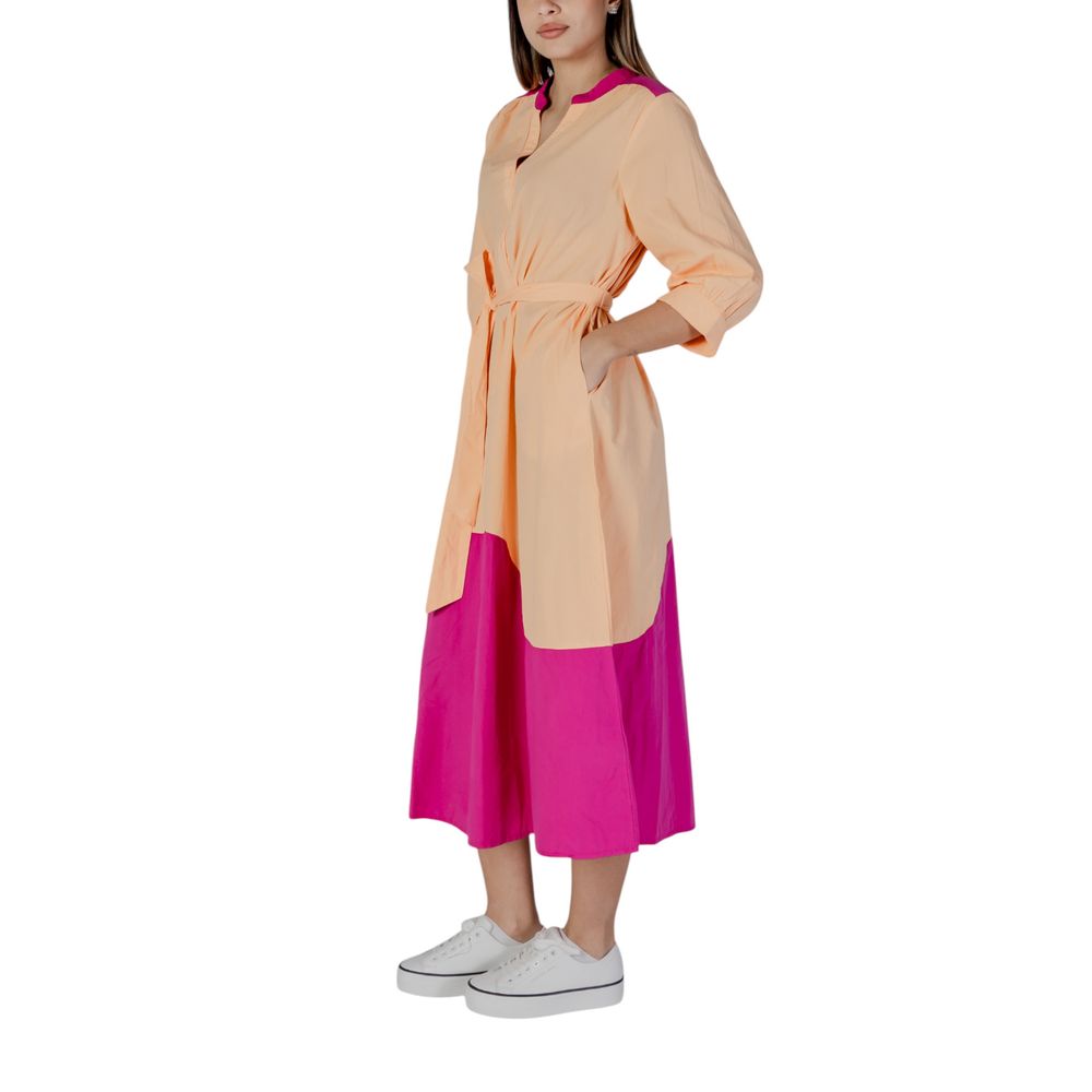 B.Young Orange Cotton Dress B.Young Tan