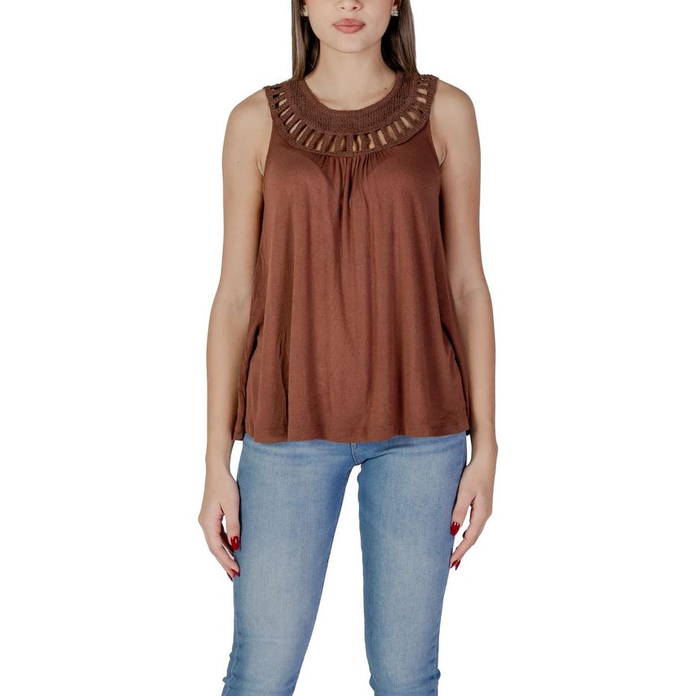 B.Young Brown Viscose Tops & T-Shirt B.Young Dim Gray