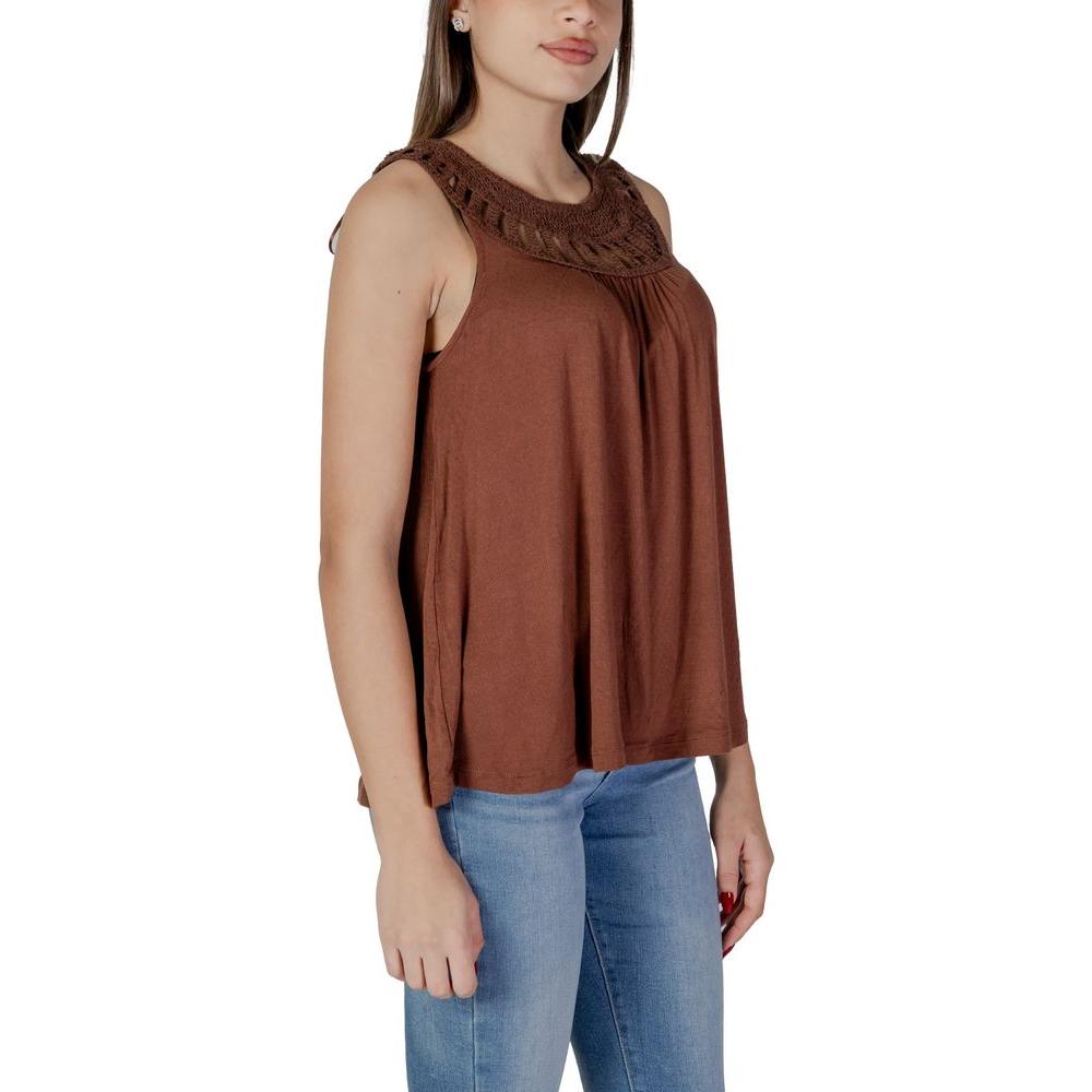 B.Young Brown Viscose Tops & T-Shirt B.Young Dim Gray