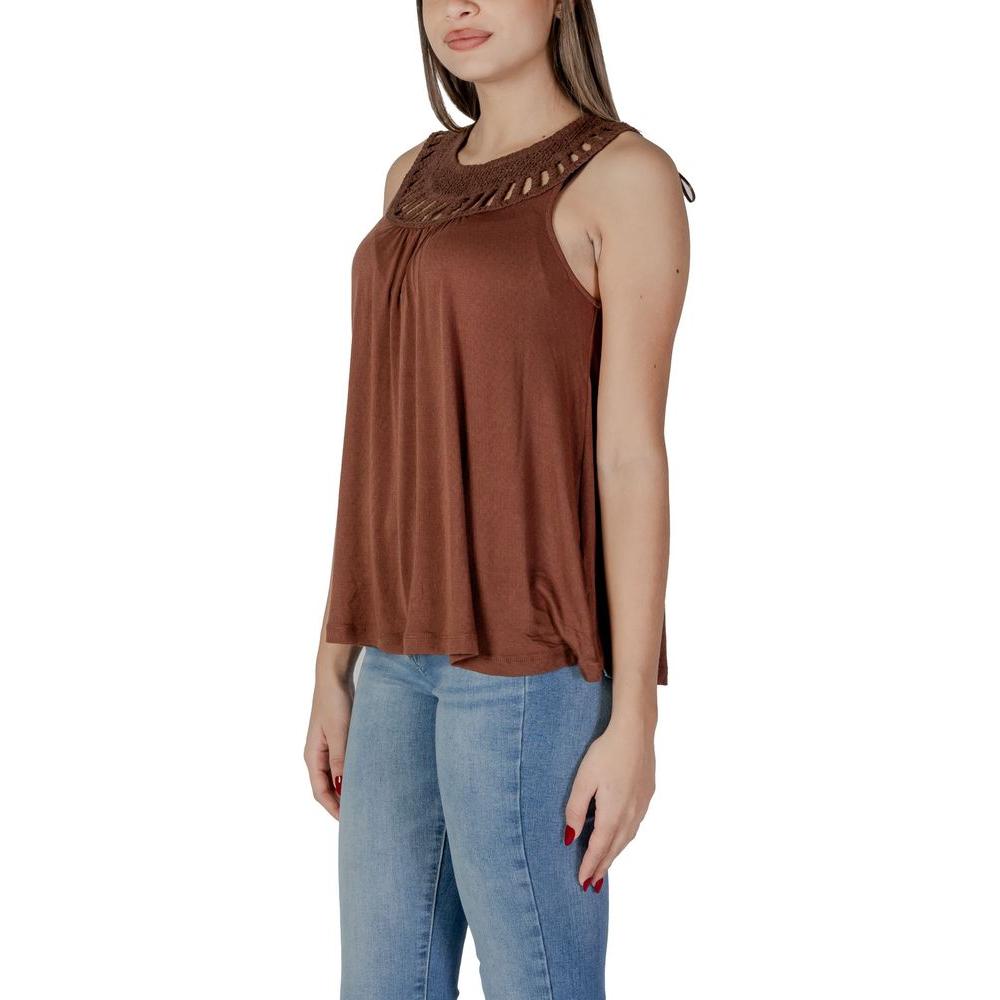 B.Young Brown Viscose Tops & T-Shirt B.Young Dim Gray