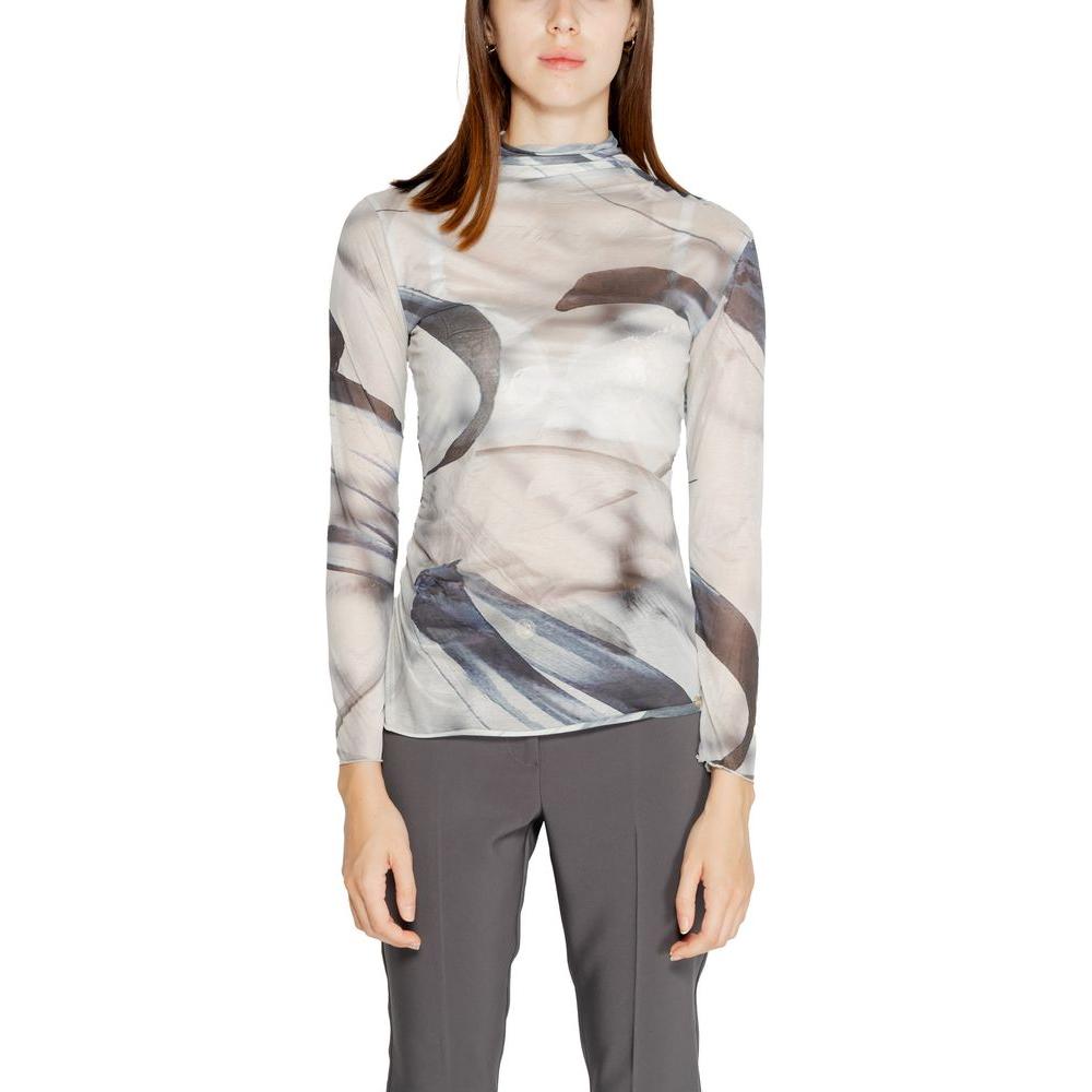 Rinascimento Gray Polyester Tops & T-Shirt Rinascimento Gray