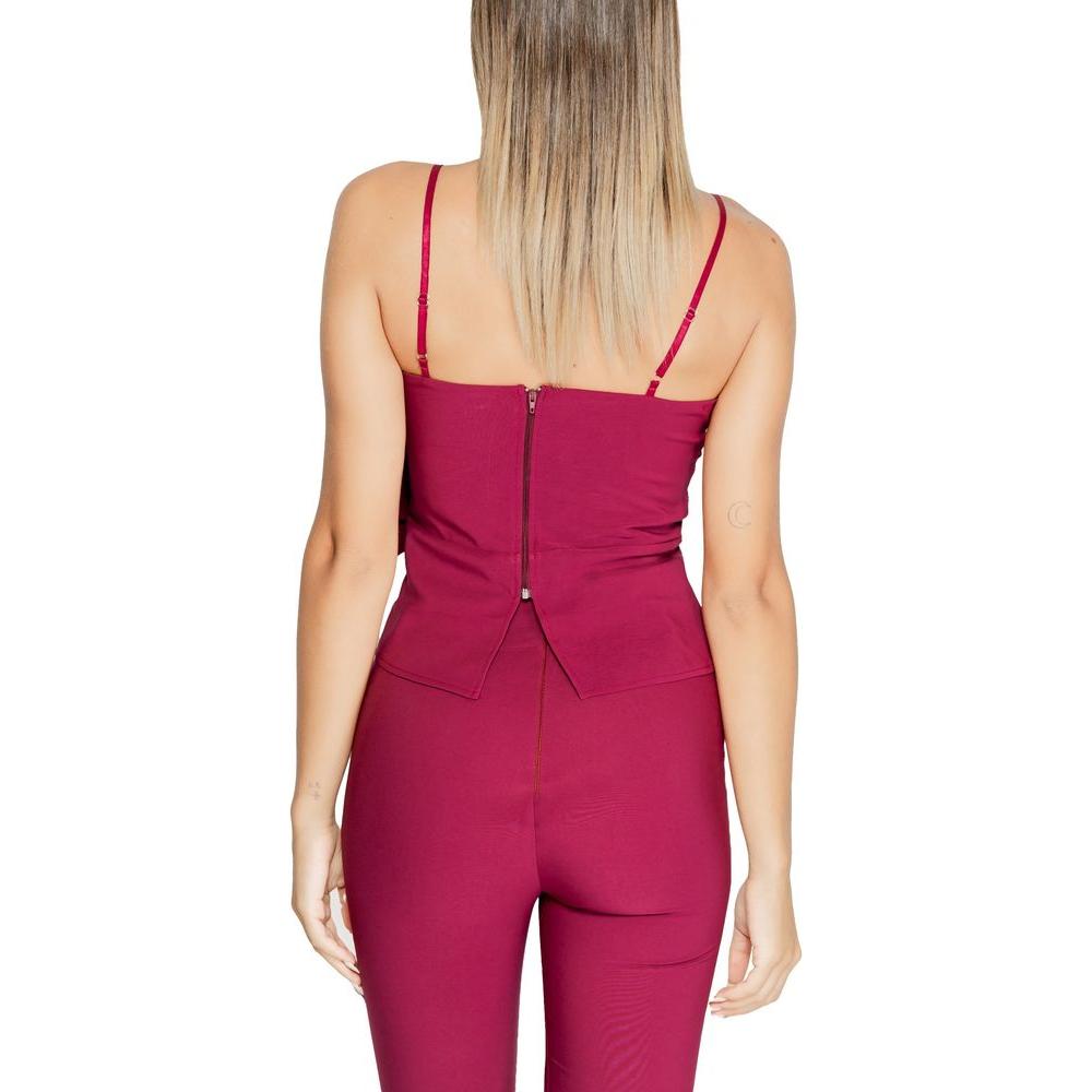 Rinascimento Bordeaux Polyester Tops & T-Shirt Rinascimento Maroon