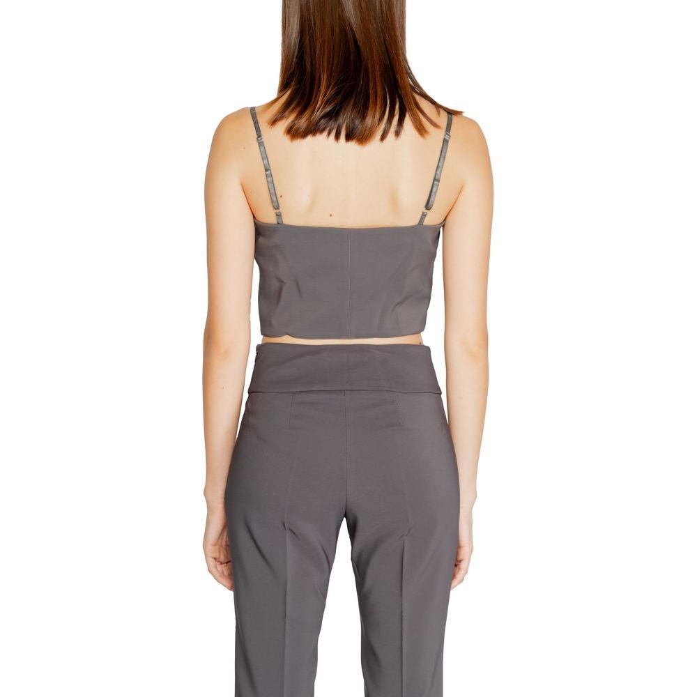 Rinascimento Gray Polyester Tops & T-Shirt Rinascimento Dim Gray