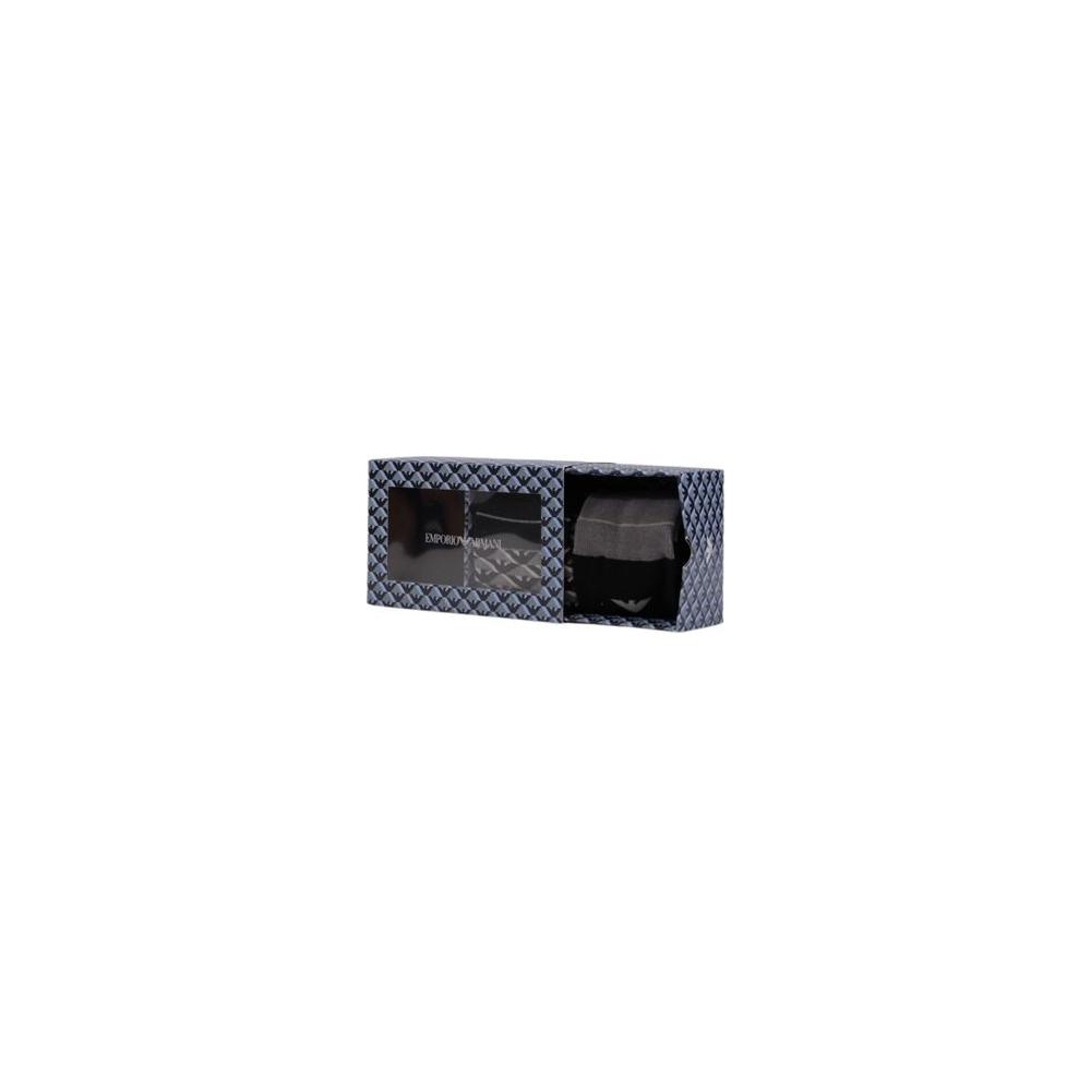 Emporio Armani Underwear Gray Cotton Sock Emporio Armani Underwear Dark Slate Gray